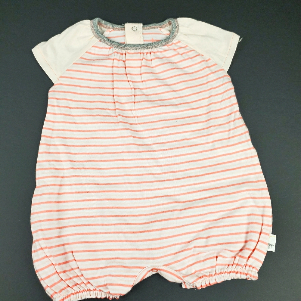 NWOT Burt's Bees Baby Striped Romper